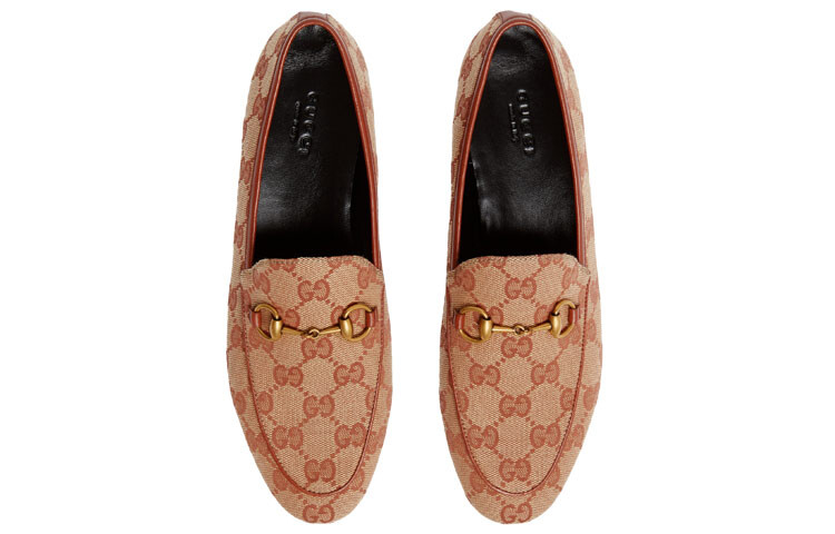 Лоферы женские Gucci Jordaan, корчиневый — фото 3