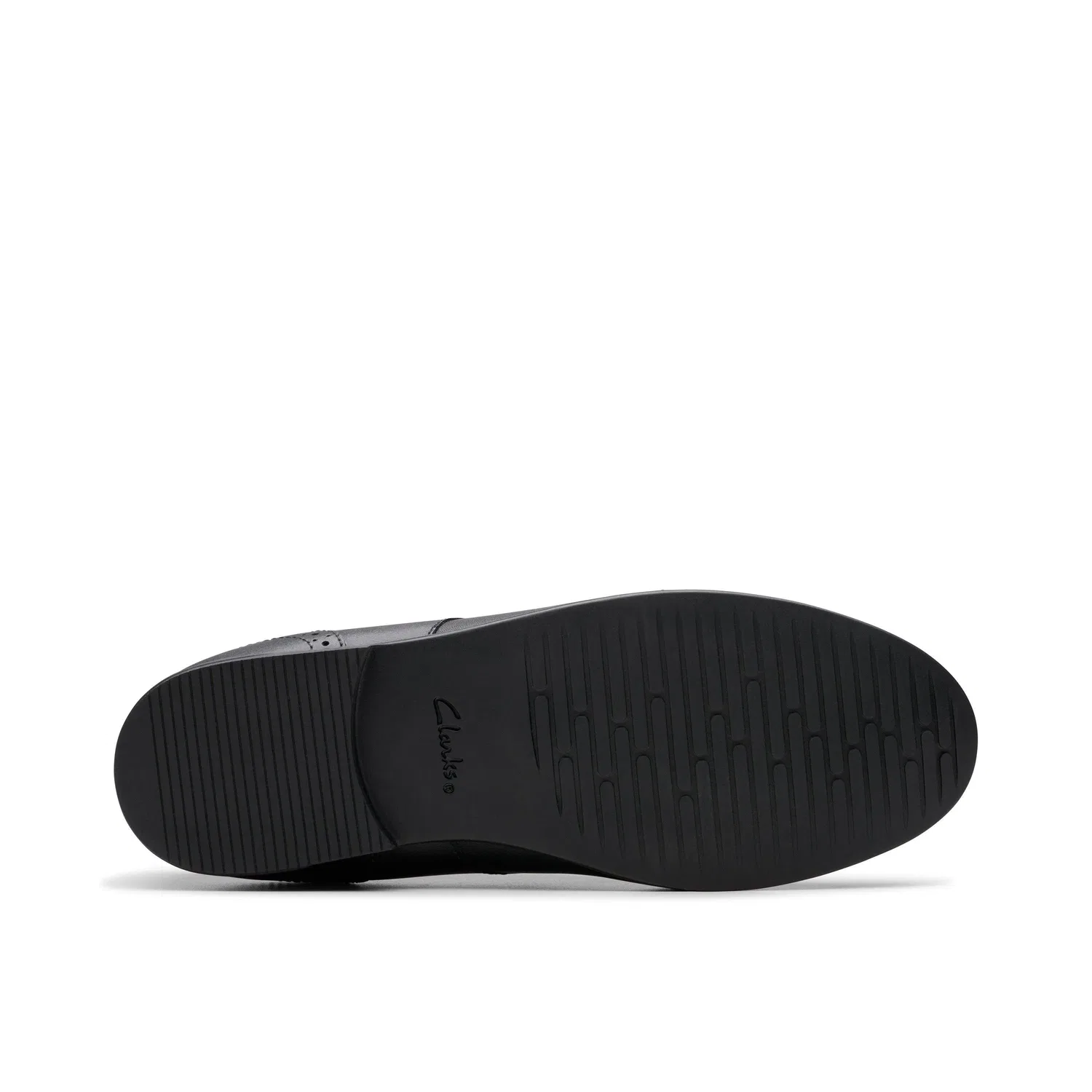 Детские туфли Finja Brogue на шнуровке Clarks, черный — фото 3