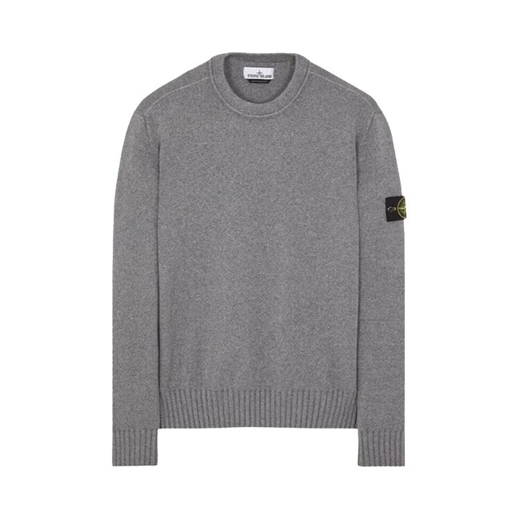 

Джемпер Stone Island Logo Patch Crewneck Jumper, цвет Melange Grey