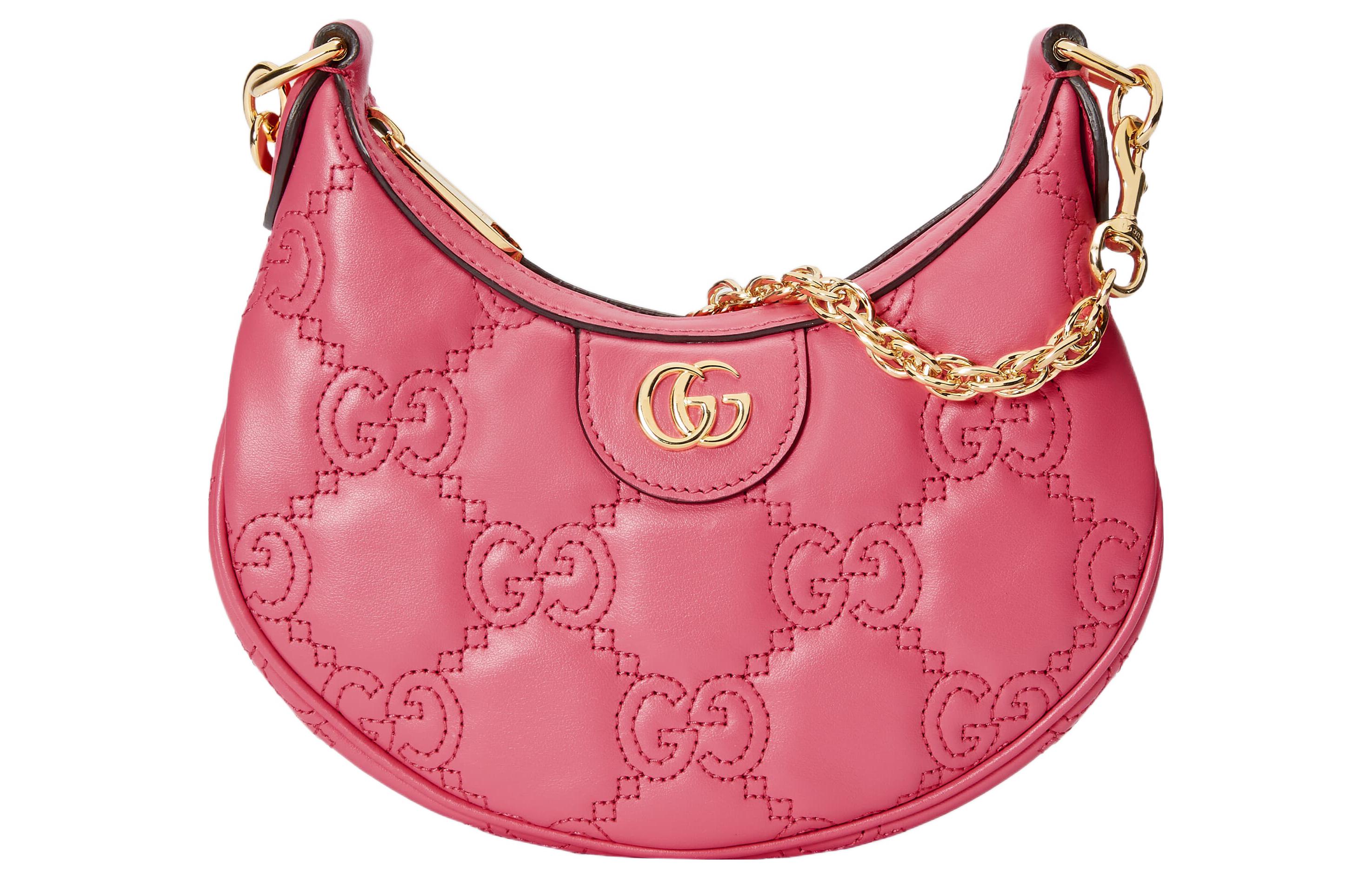 

GUCCI Кожаная сумка через плечо матрасного плетения в форме полумесяца