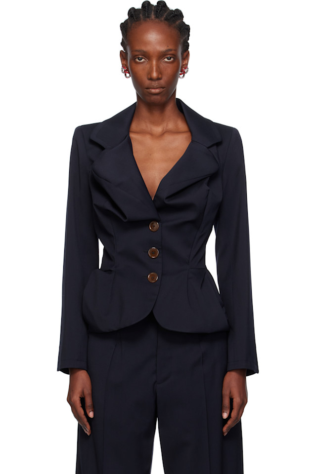 

Пьяный пиджак Vivienne Westwood, темно-синий