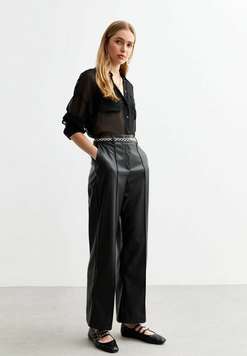

Брюки PINTUCK WIDE LEG TAILORED New Look, черный