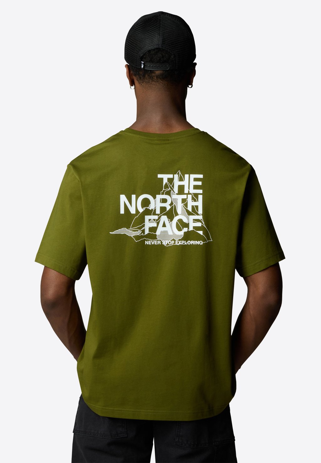 

Футболка с принтом TEE MOUNTAIN SKETCH The North Face, зеленый
