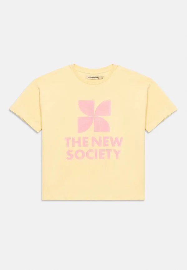 Футболка с логотипом The New Society, Soft Lemon — фото 3