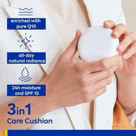 Основа в губке 3 в 1 NIVEA Hyaluron Cellular Filler Cushion, 02 Medium 15 g — фото 3