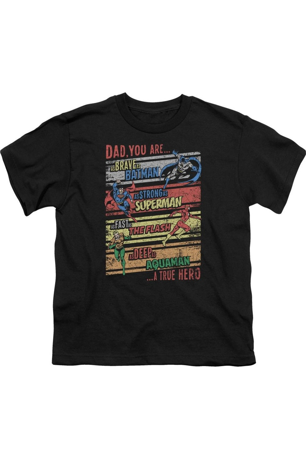 

Футболка с коротким рукавом для детей "Лига справедливости Америки: Настоящий герой" Gildan, черный