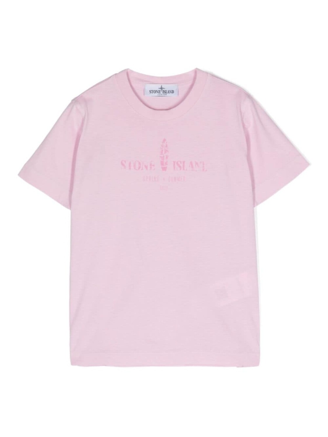 

Stone Island Junior футболка с логотипом, розовый