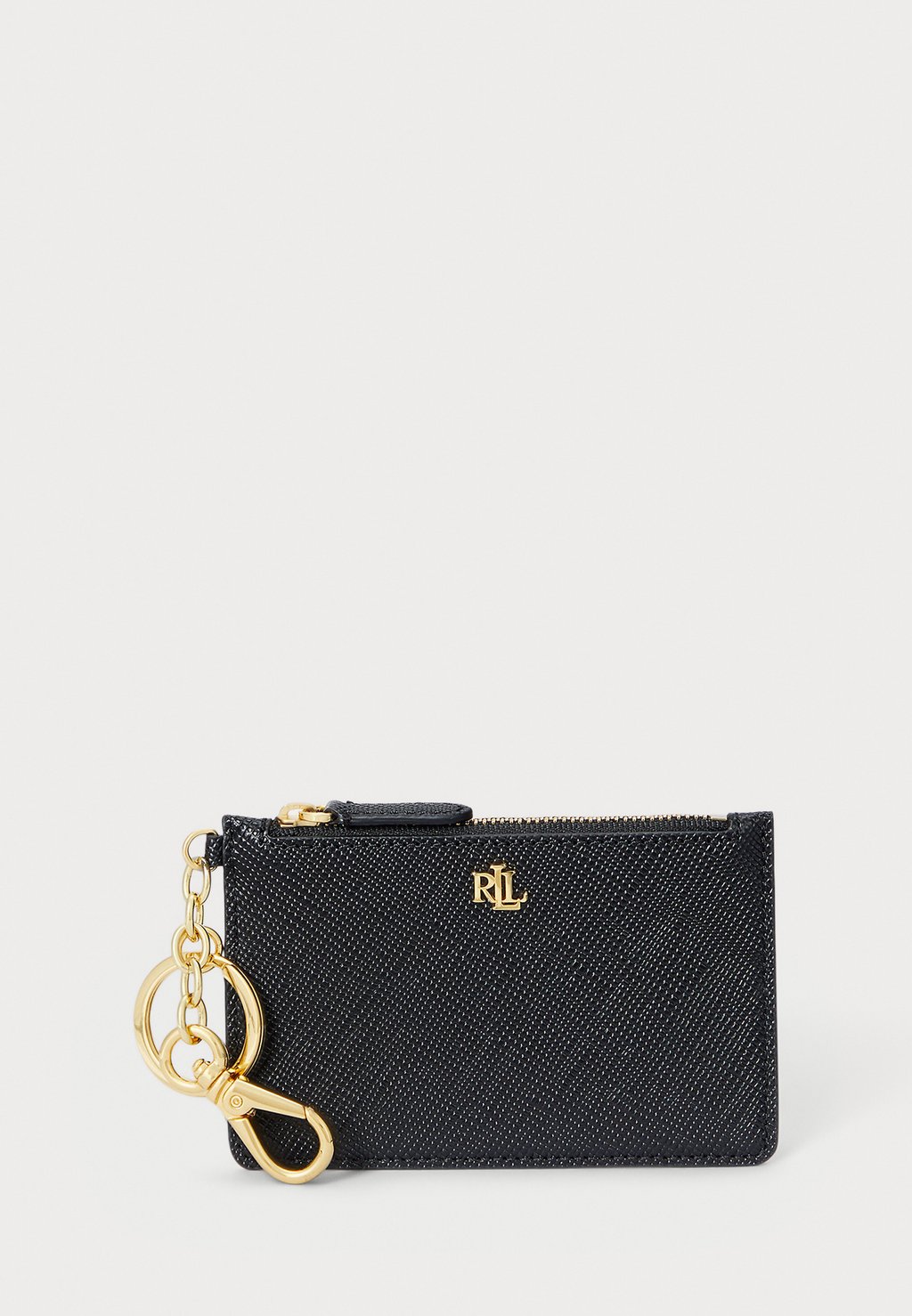 

Кошелек CROSSHATCH LEATHER ZIP CARD CASE Lauren Ralph Lauren, черный
