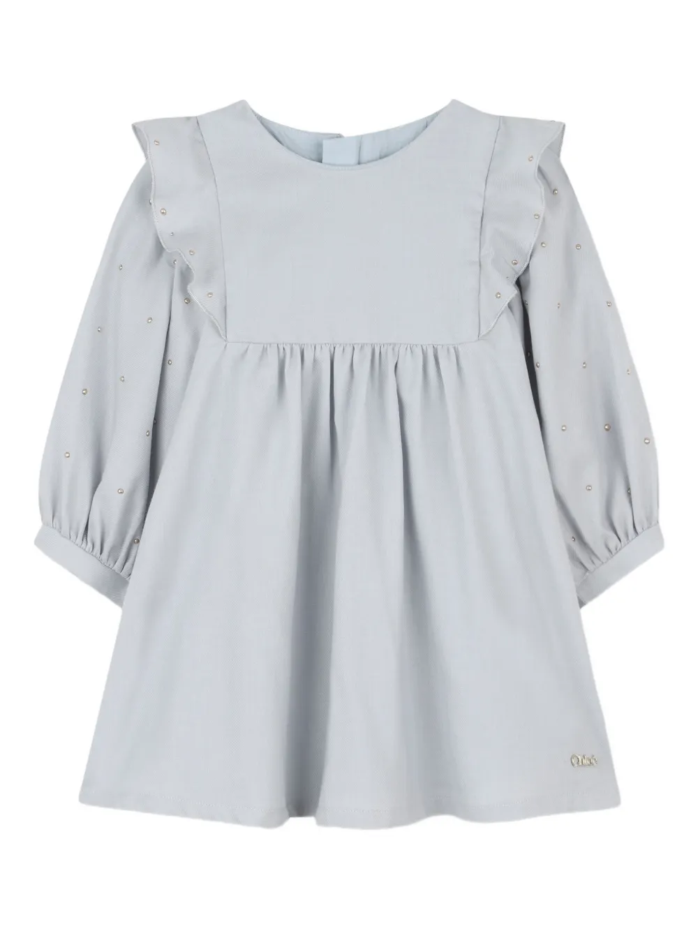 

Платье с оборками на рукавах Chloé Kids, синий