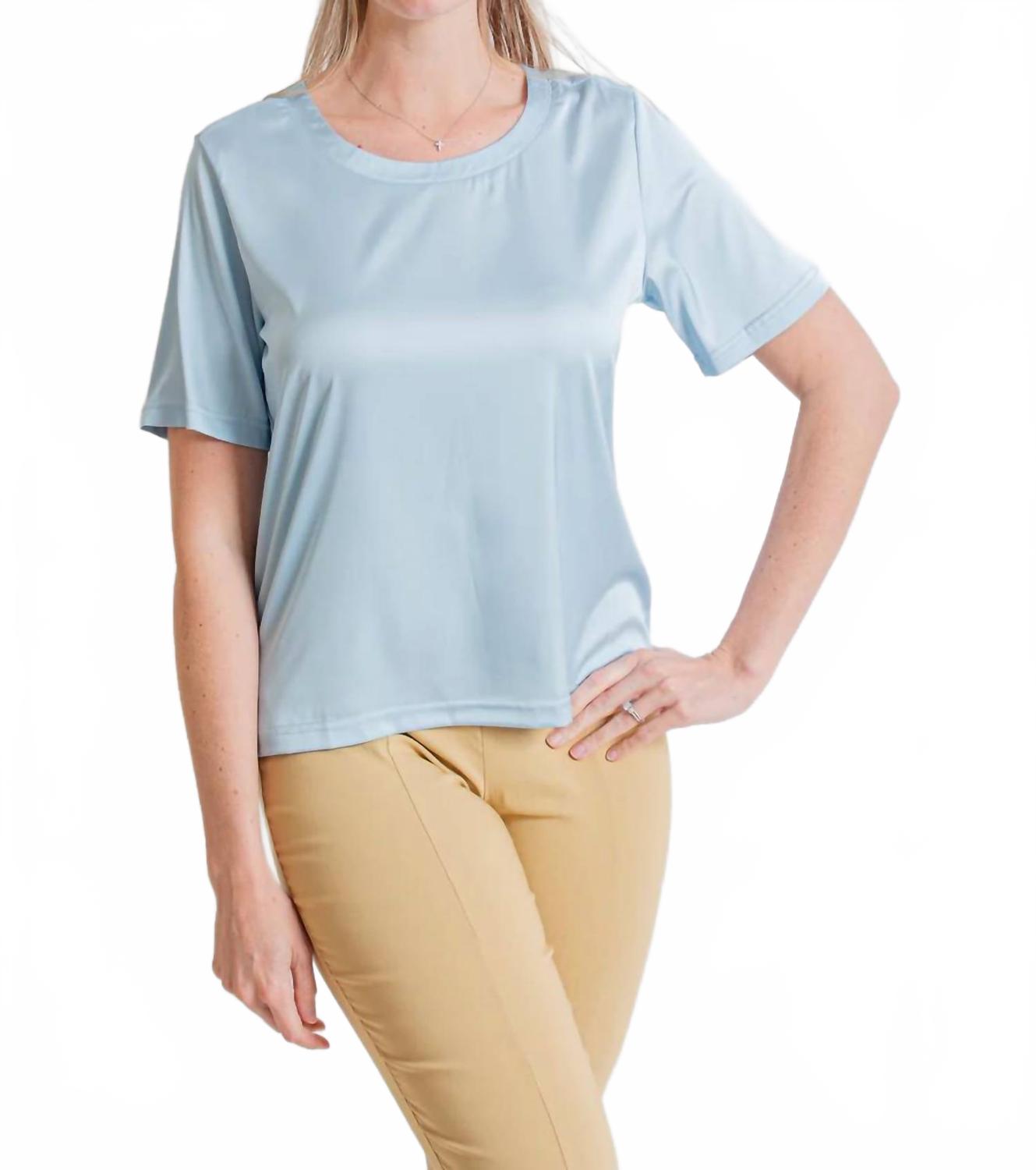 

Блузка из эластичного трикотажа синего цвета Insight, синий