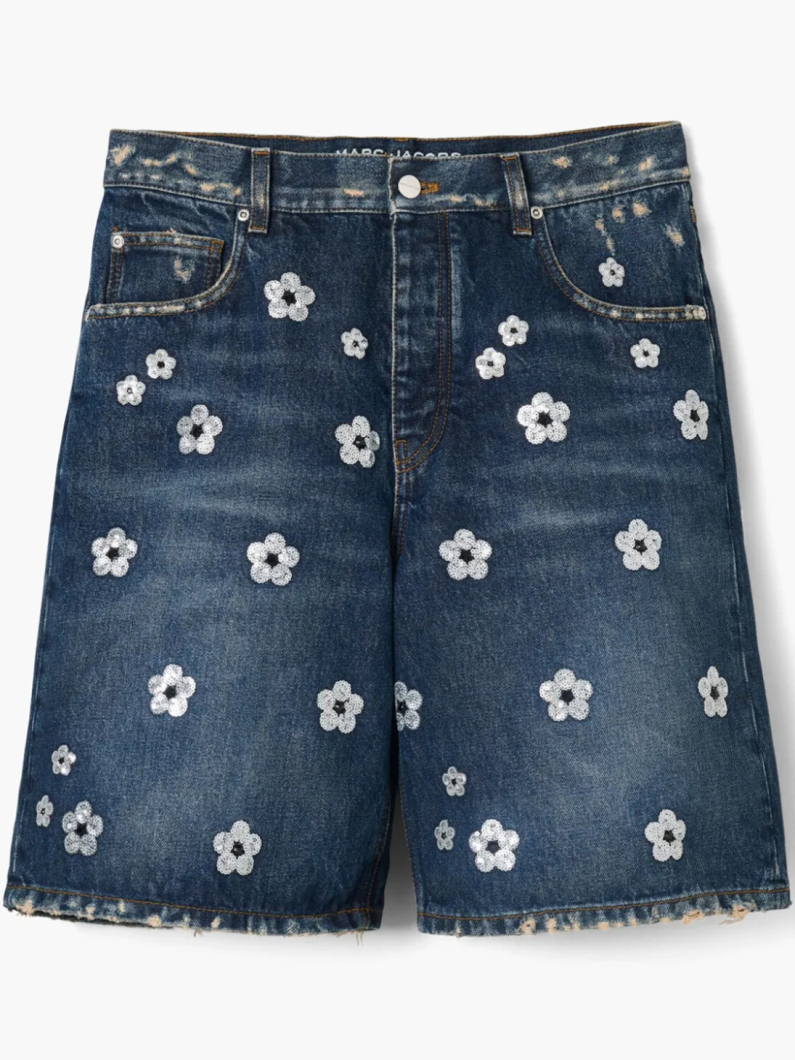 

Marc Jacobs широкие шорты The Sequin Daisy, синий