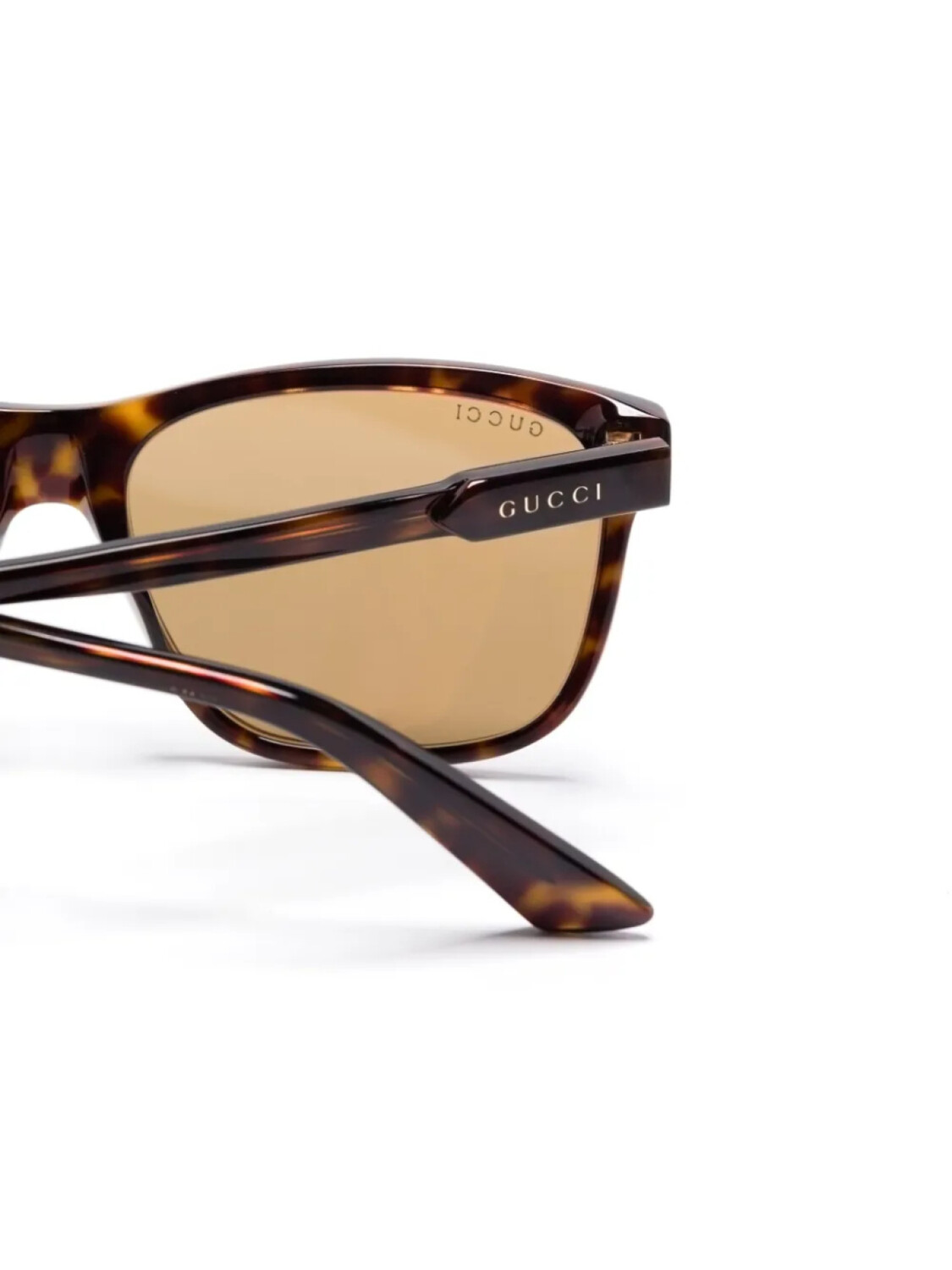 Солнцезащитные очки Gucci Eyewear в прямоугольной оправе, коричневый — фото 3