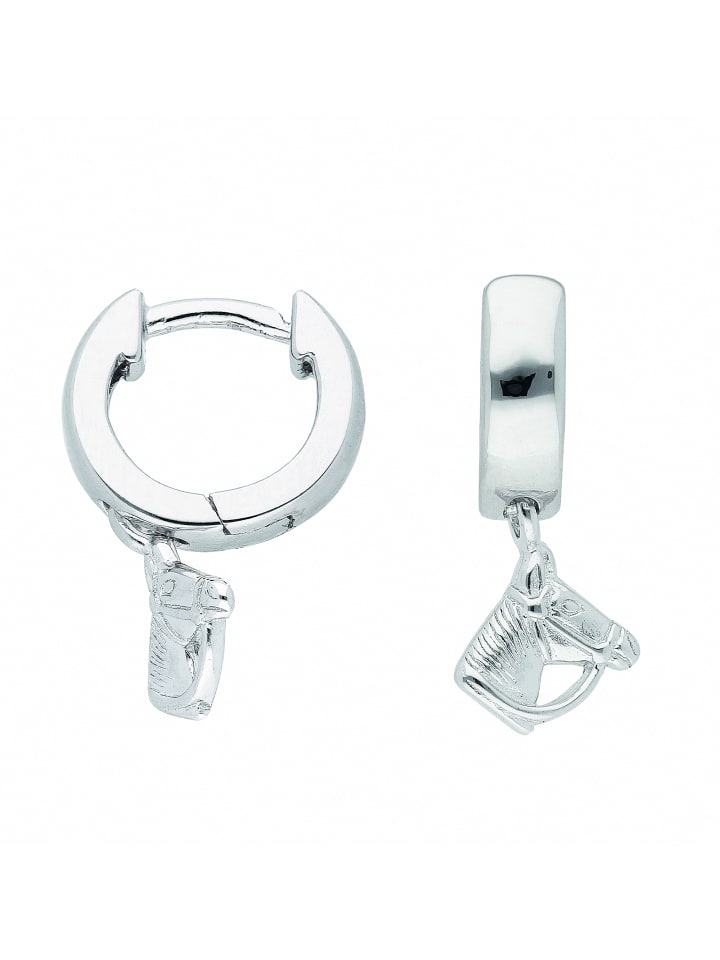 

Adeliás Женские серьги-кольца из серебра 925 пробы / серьги-кольца в виде лошади, диаметр 10,9 мм