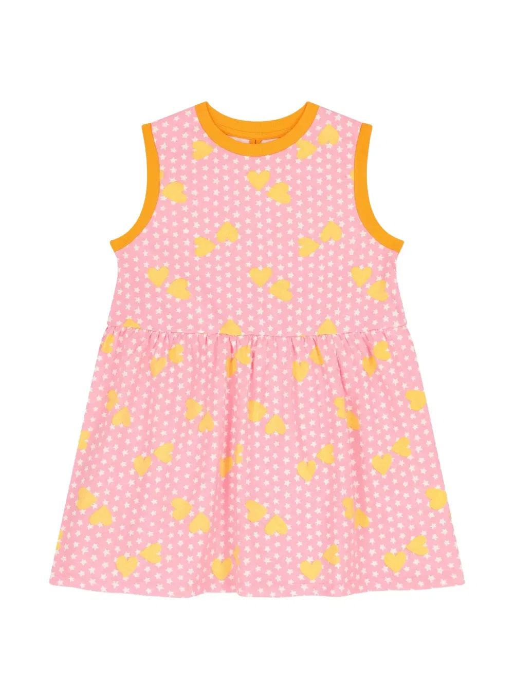 Платье с принтом в виде сердечек Stella Mccartney Kids, розовый