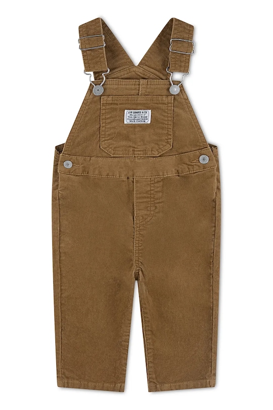 

Детские хлопковые комбинезоны CORDUROY OVERALL Levi'S, коричневый
