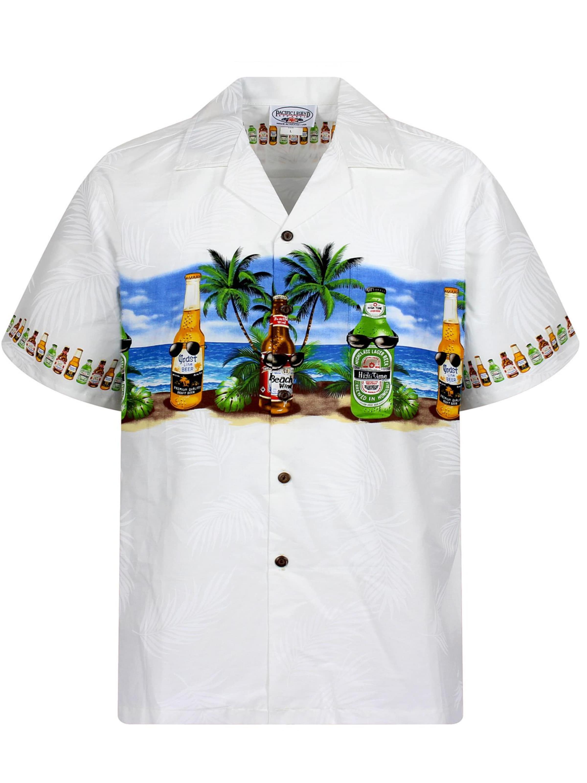 

Pacific Legend Рубашка на пуговицах 'Corona Brustdruck' Regular fit в белом цвете