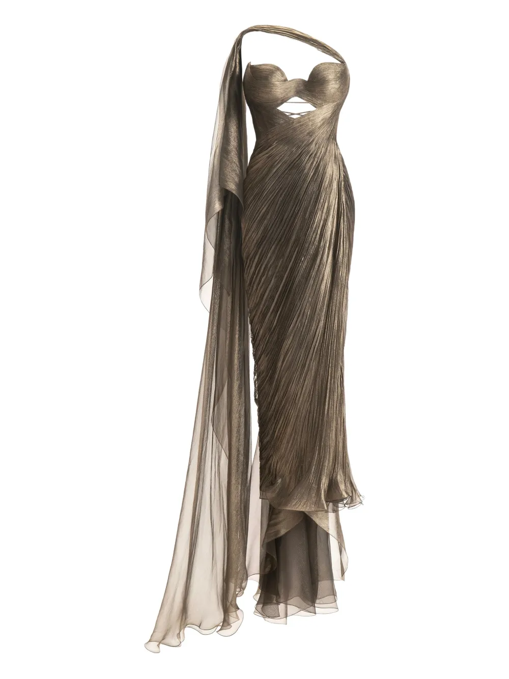 

Платье миди на одно плечо Maria Lucia Hohan, нейтральный