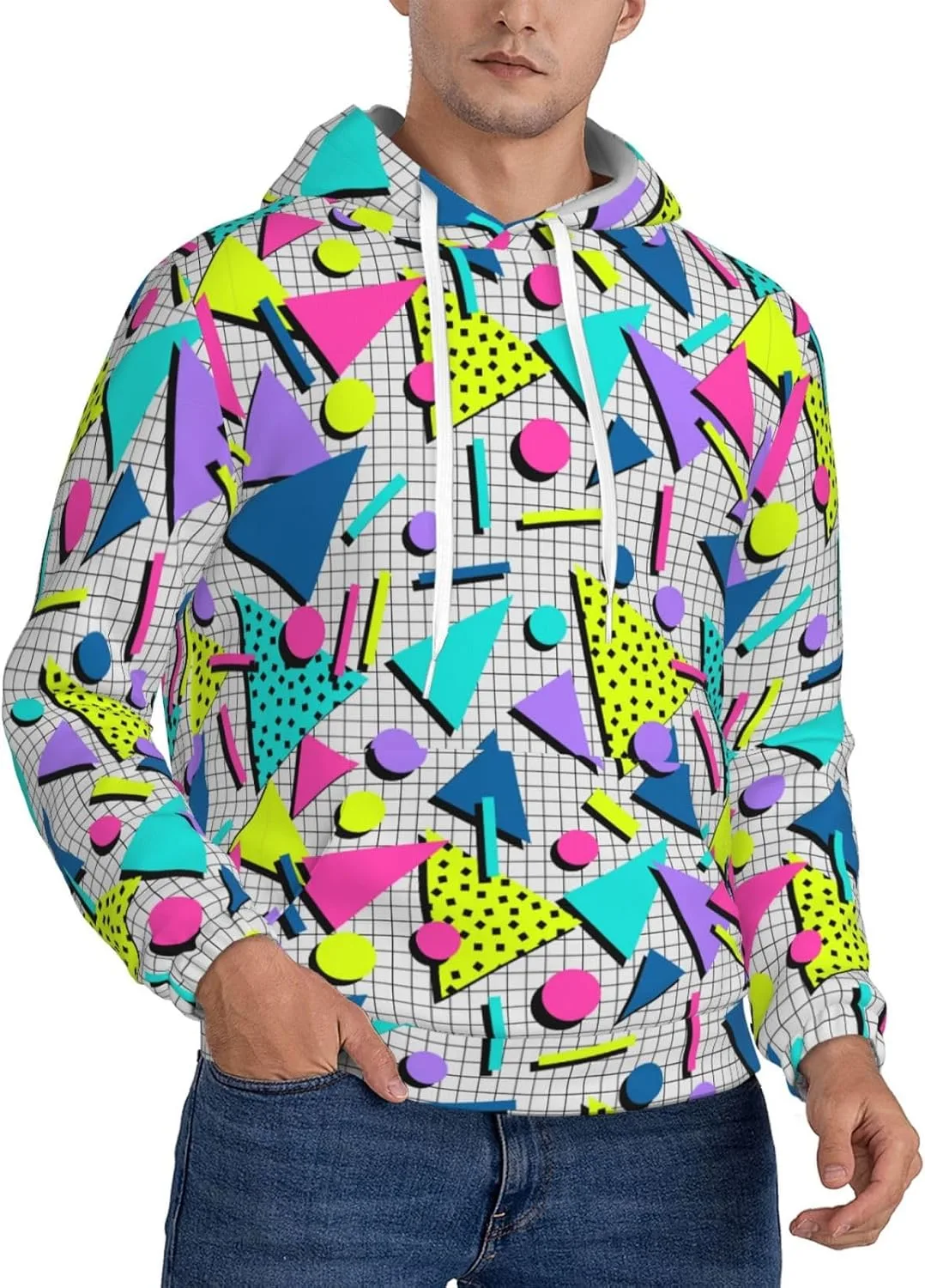 

Ретро худи с карманами для мужчин SDERDZSE