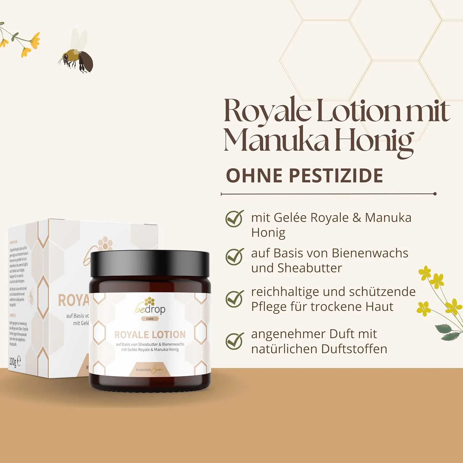 Лосьон для тела «Royale Lotion» с маточным молочком и маслом ши от bedrop, 3 x 100 г Bedrop — фото 2