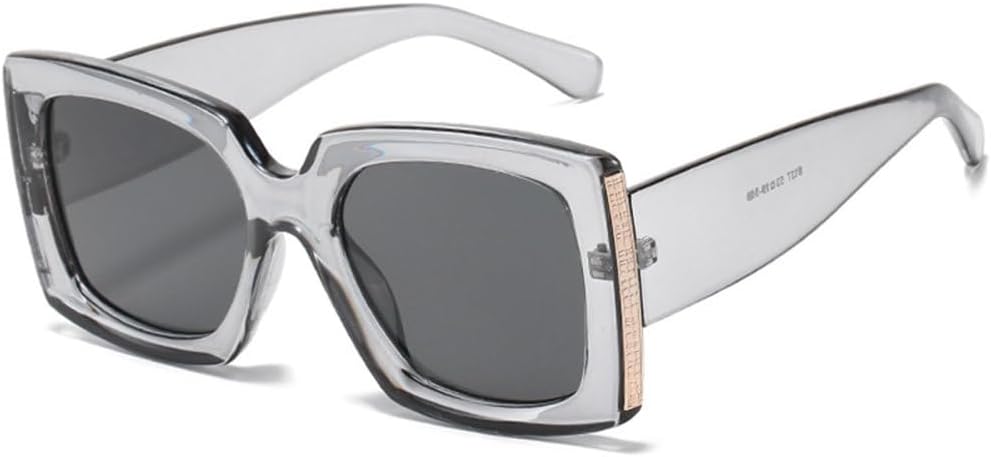 

Классические женские солнцезащитные очки в стиле ретро, ​​модные солнцезащитные очки с градиентным зеркальным покрытием и широкими дужками, защита от УФ-излучения UV400, модные мужские солнцезащитные очки TYUVIVO, Gray Gray