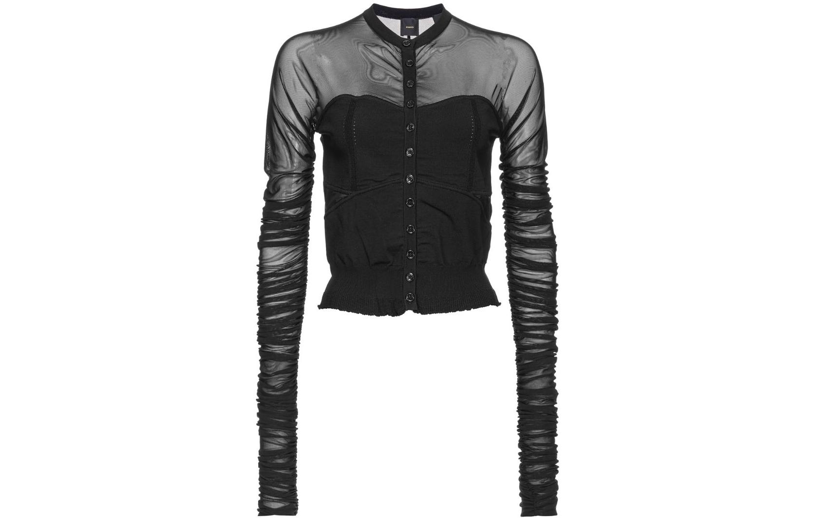 

Полупрозрачная блузка в стиле корсет PINKO, черный