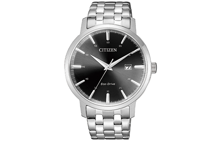 

CITIZEN Часы Ecology Drive Collection Light Powered Quartz Movement Stainless Steel Strap Watch Men's Watch Black Dial, Silver Black