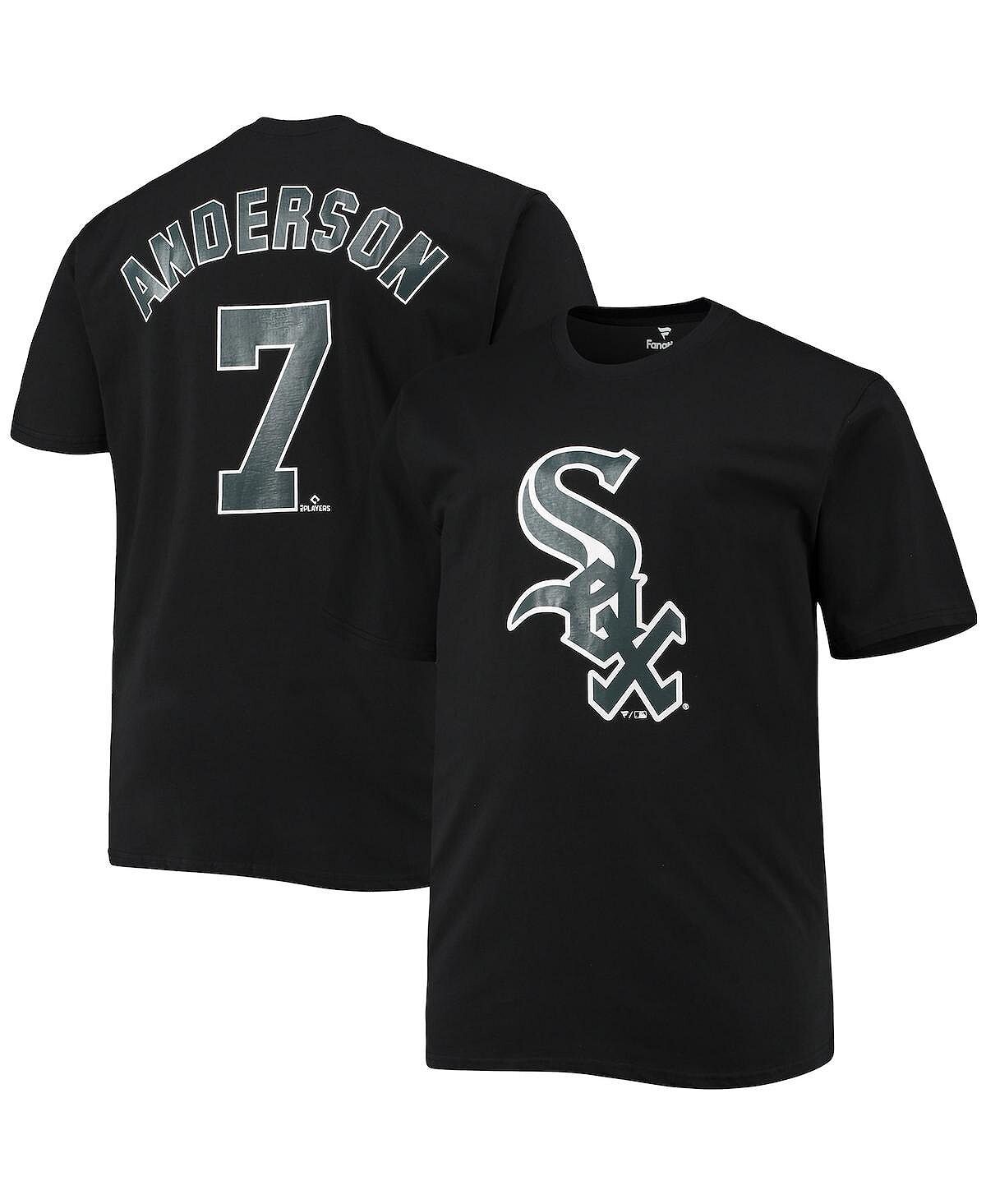 

Мужская черная футболка с логотипом Tim Anderson Chicago White Sox Big and Tall Fanatics, Черный, Мужская черная футболка с логотипом Tim Anderson Chicago White Sox Big and Tall Fanatics
