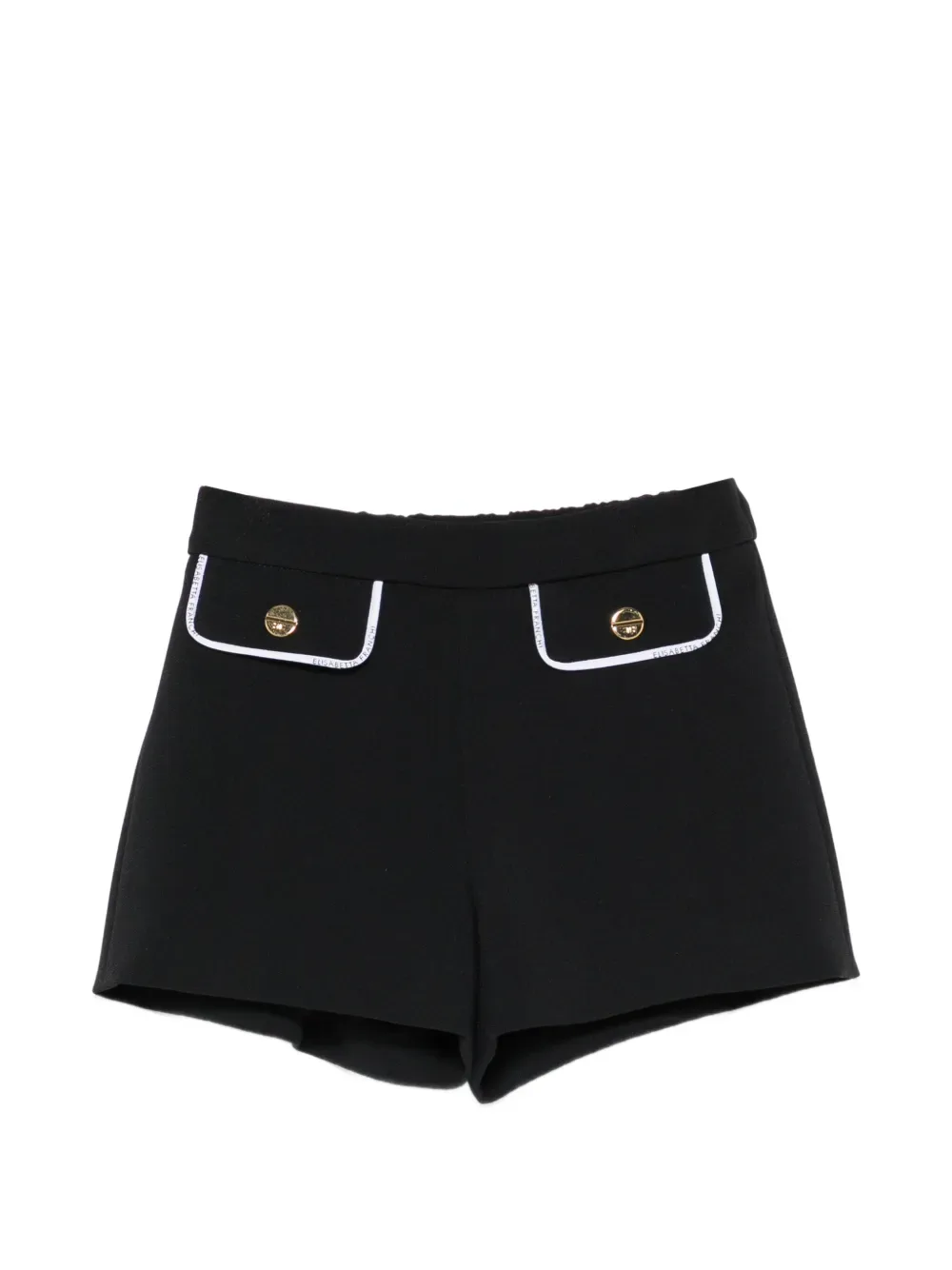 Креповые шорты Elisabetta Franchi La Mia Bambina, черный