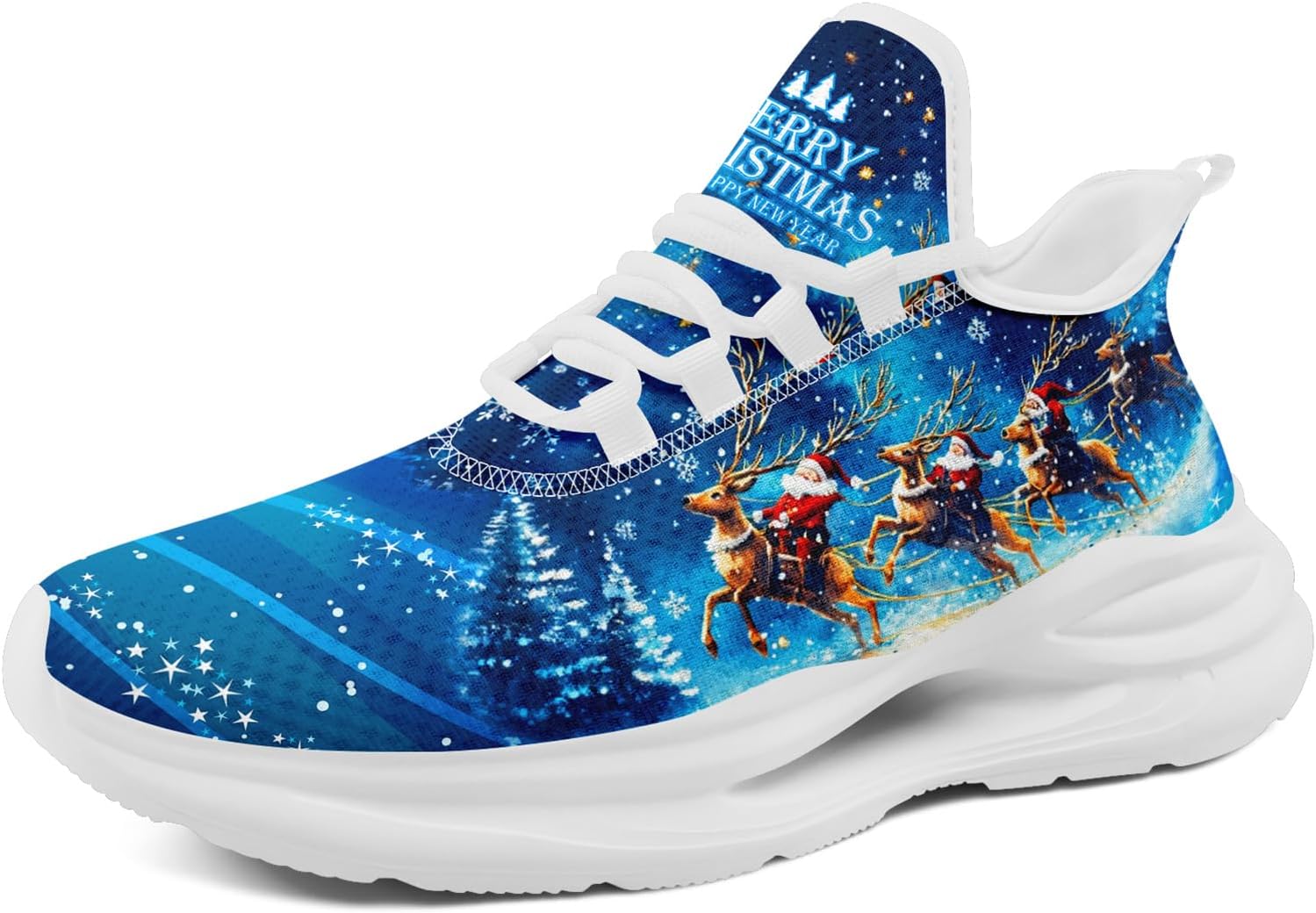 

Кроссовки AWSOLE на Рождество для мужчин и женщин, дышащие, удобные, с амортизацией, красные, белые и черные, стильные, легкие, для бега