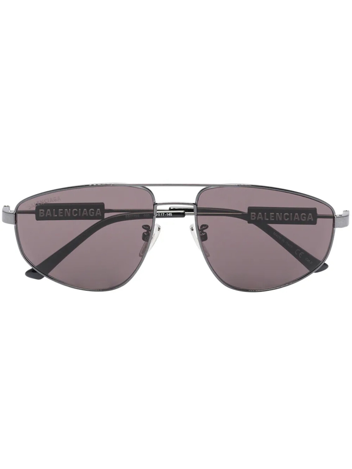 

Balenciaga Eyewear солнцезащитные очки-пилоты с двойным мостом, черный