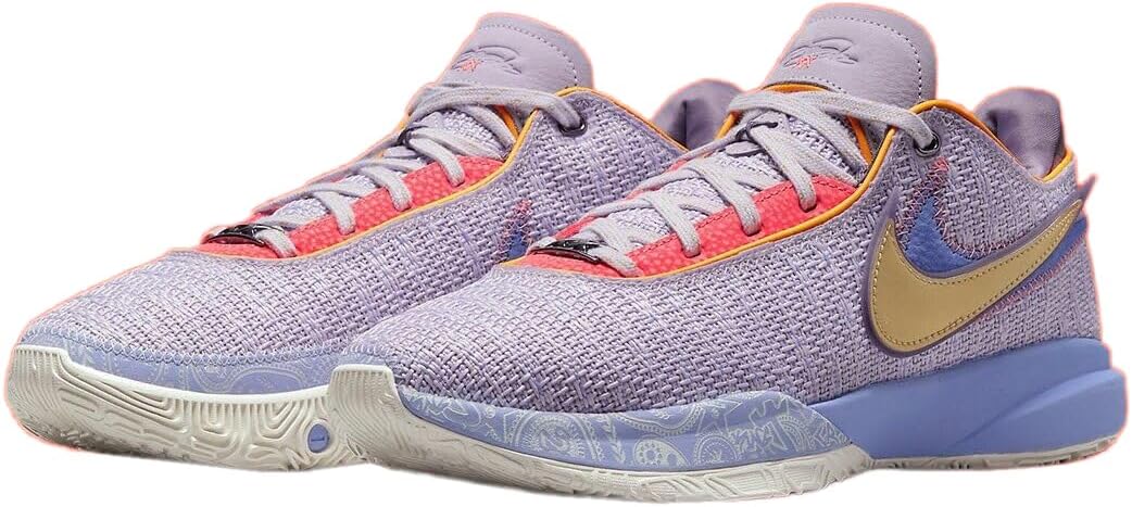Мужские кроссовки Nike Lebron 20, фиолетовый/золотой — фото 3