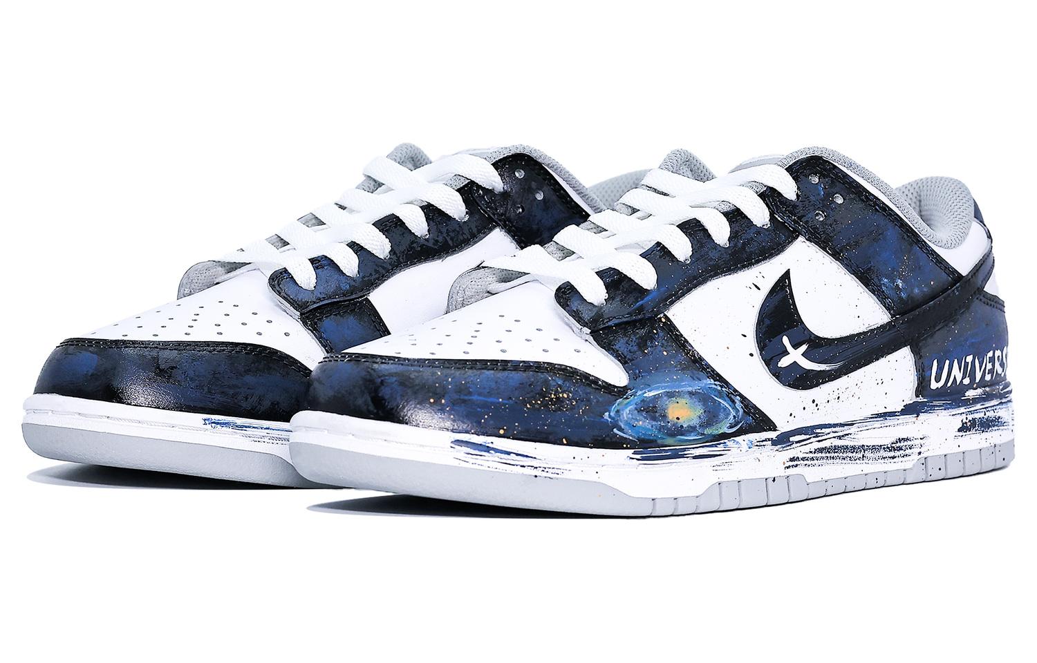 Nike Кроссовки для скейтбординга Dunk Abrasion Resistant Breathable Slip Resistant Low top Unisex Dark Blue — фото 4