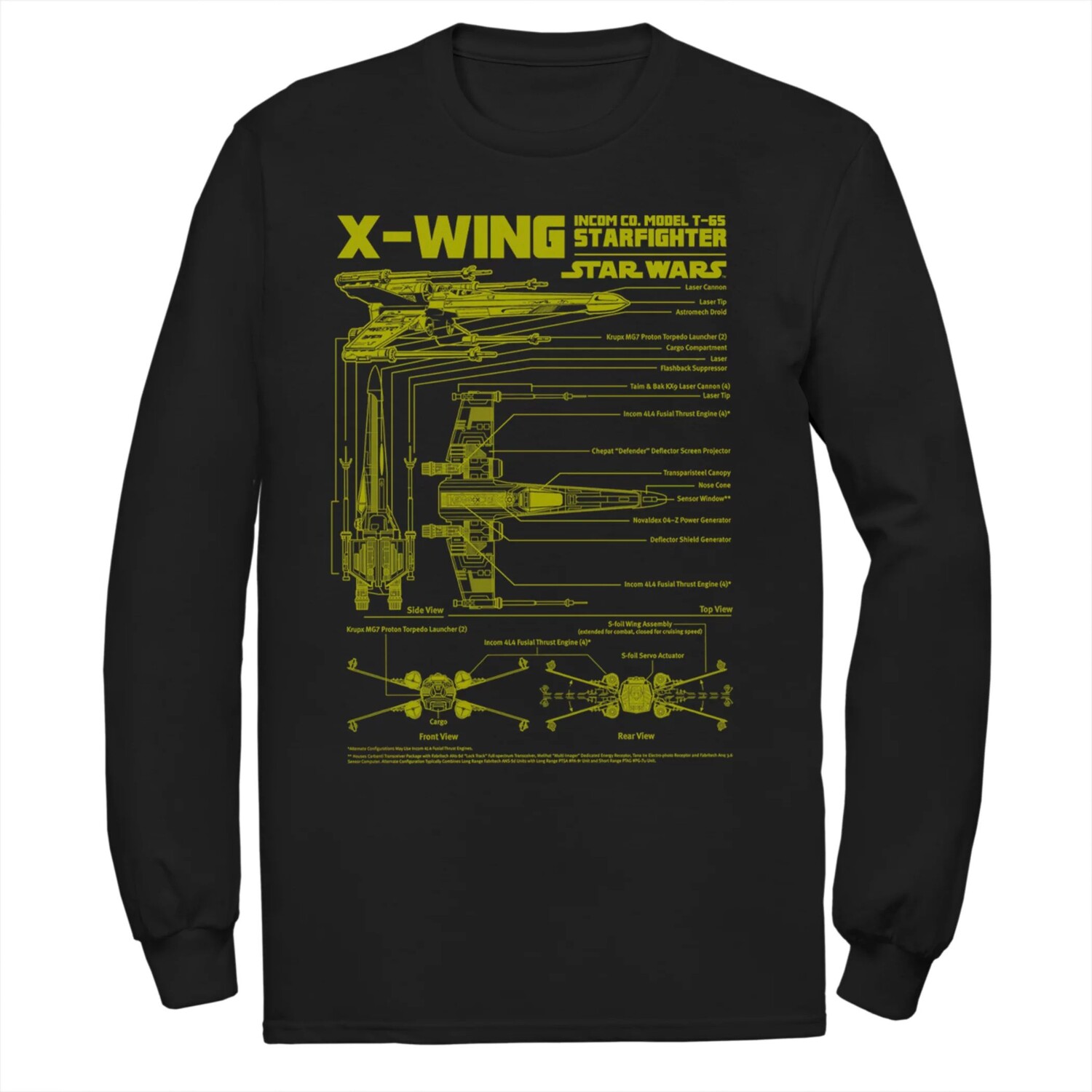 

Мужская футболка Star Wars X-Wing Schematics Licensed Character