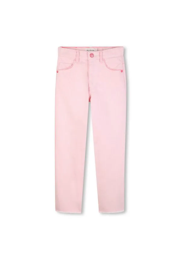 Брюки прямые джинсы Billieblush, Pink/Off White