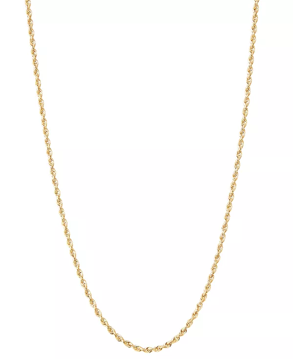 

Легкое цепочное ожерелье из 18-дюймового звена веревки из 10-каратного золота Macy'S, gold