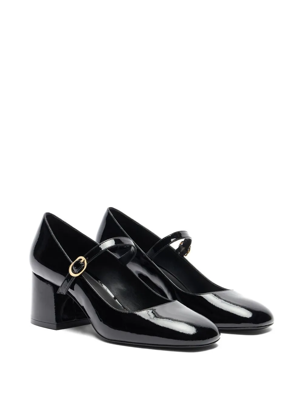 Туфли-лодочки из лакированной кожи с пряжкой Stuart Weitzman, черный — фото 2