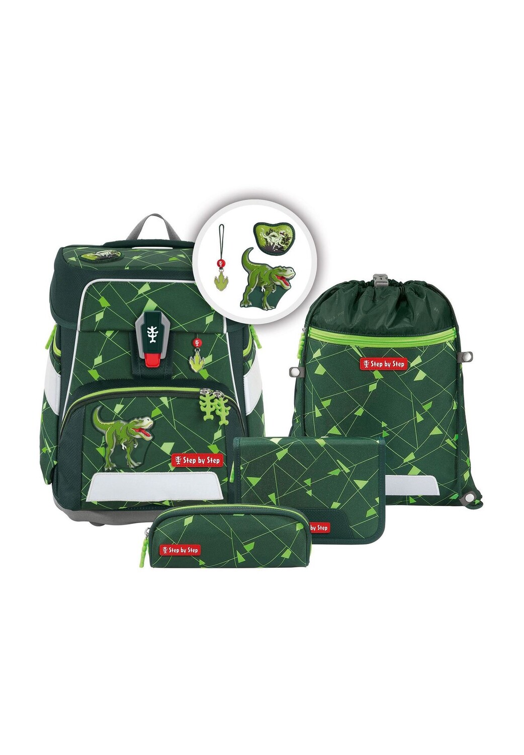

Набор школьных сумок, 4 шт Step by Step, цвет Dino Night Tyro