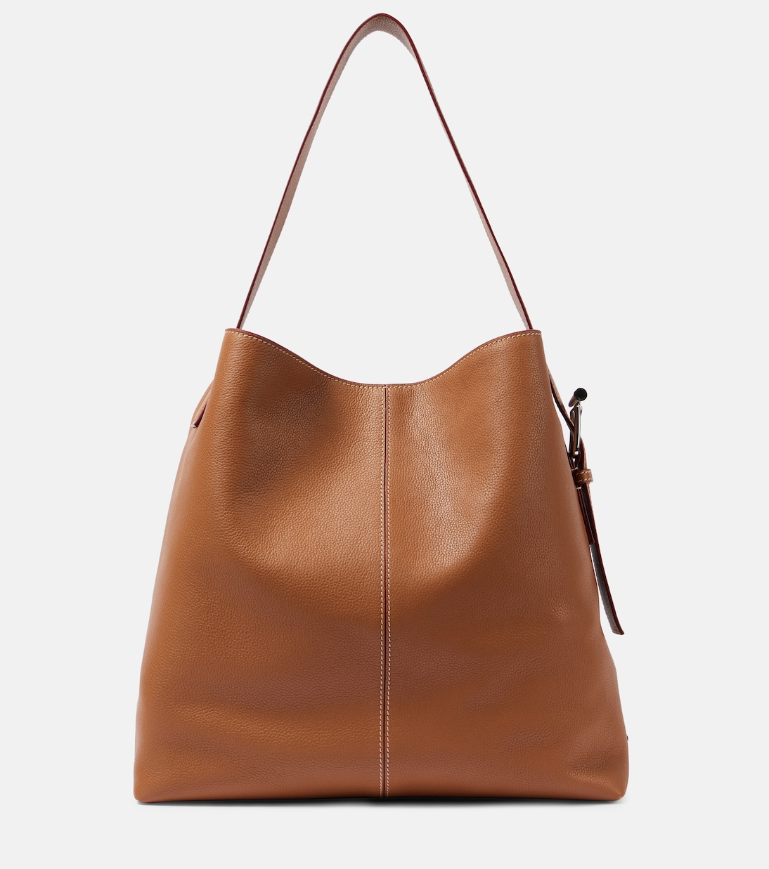 

Кожаная наплечная сумка T-Bar Sling McQueen, Pecan/Silver