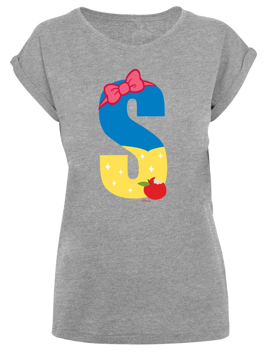 

Рубашка F4NT4STIC Disney Alphabet S Is For Snow White Schneewittchen, серый