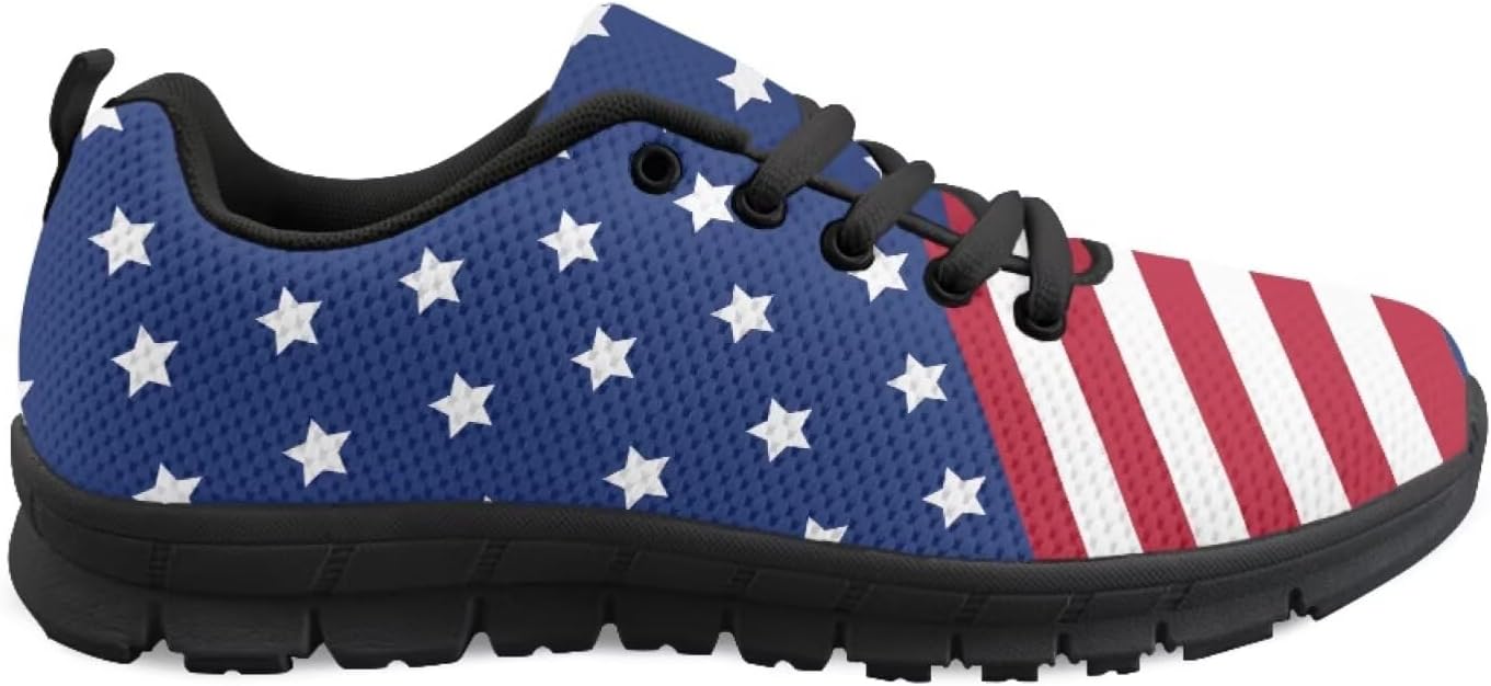 

Кроссовки GETELINSENG с американским флагом для мужчин, кеды, легкие, для прогулок и бега, с подошвой EVA, не скользящие, American Flag Stripe