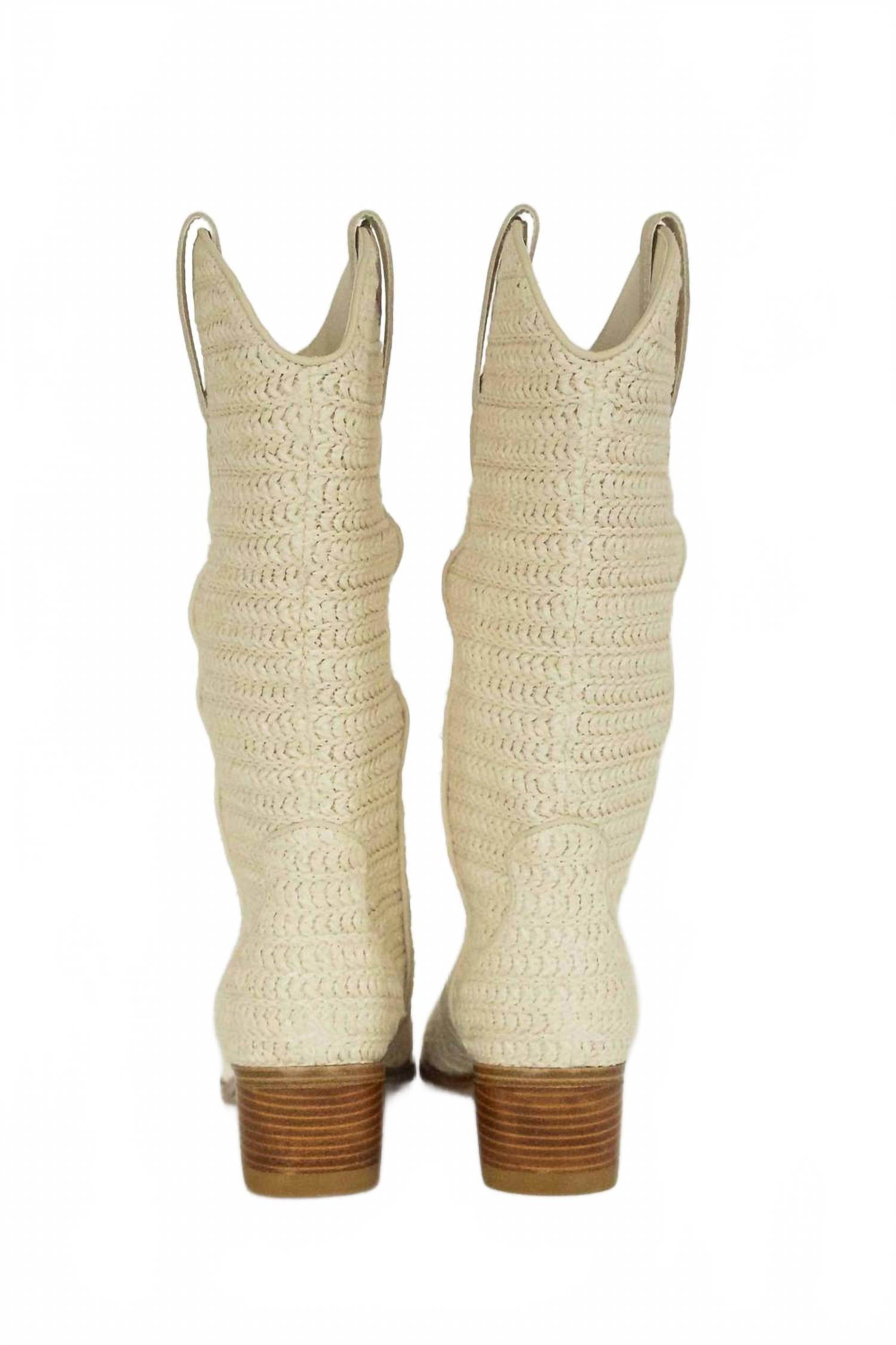 Женские кожаные ботильоны Jenah из рафии в цвете кости Mia Shoes, Bone — фото 3