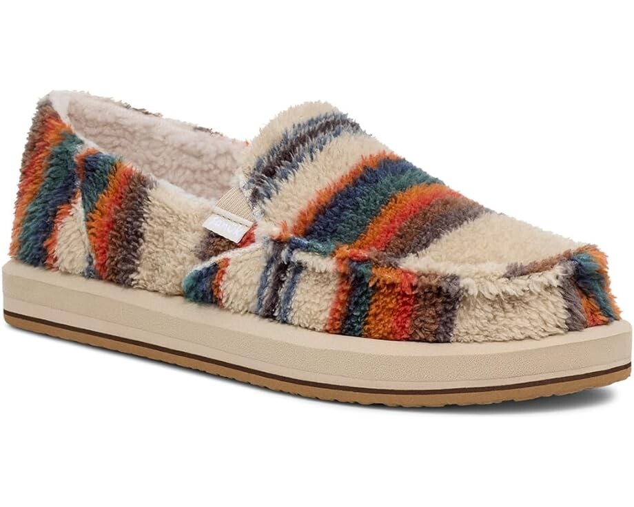 

Лоферы Sanuk Donna St Warm Stripe, цвет Light Multi