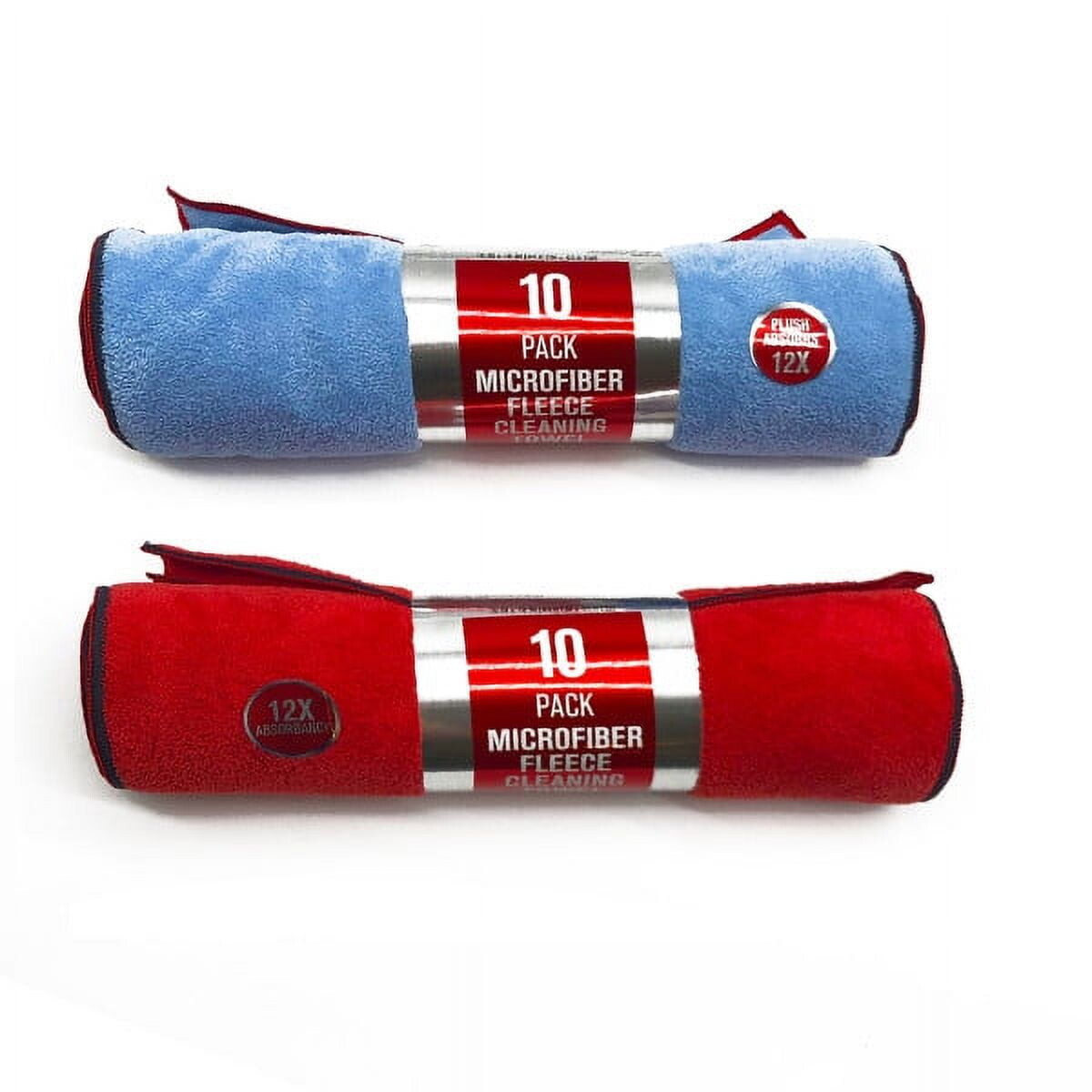 

Полотенца из микрофибры Platinum Series 10 шт, красный и синий