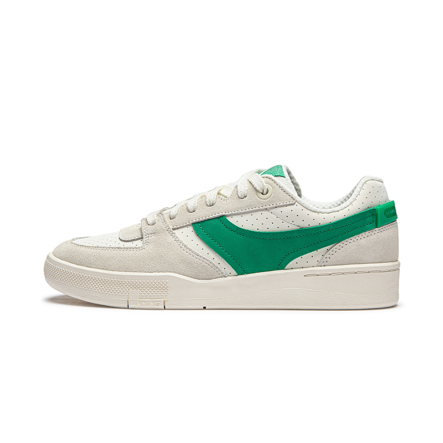 

Кроссовки LINING Skateboarding Shoes Men Low-top Off-white/pepper Green, зеленый