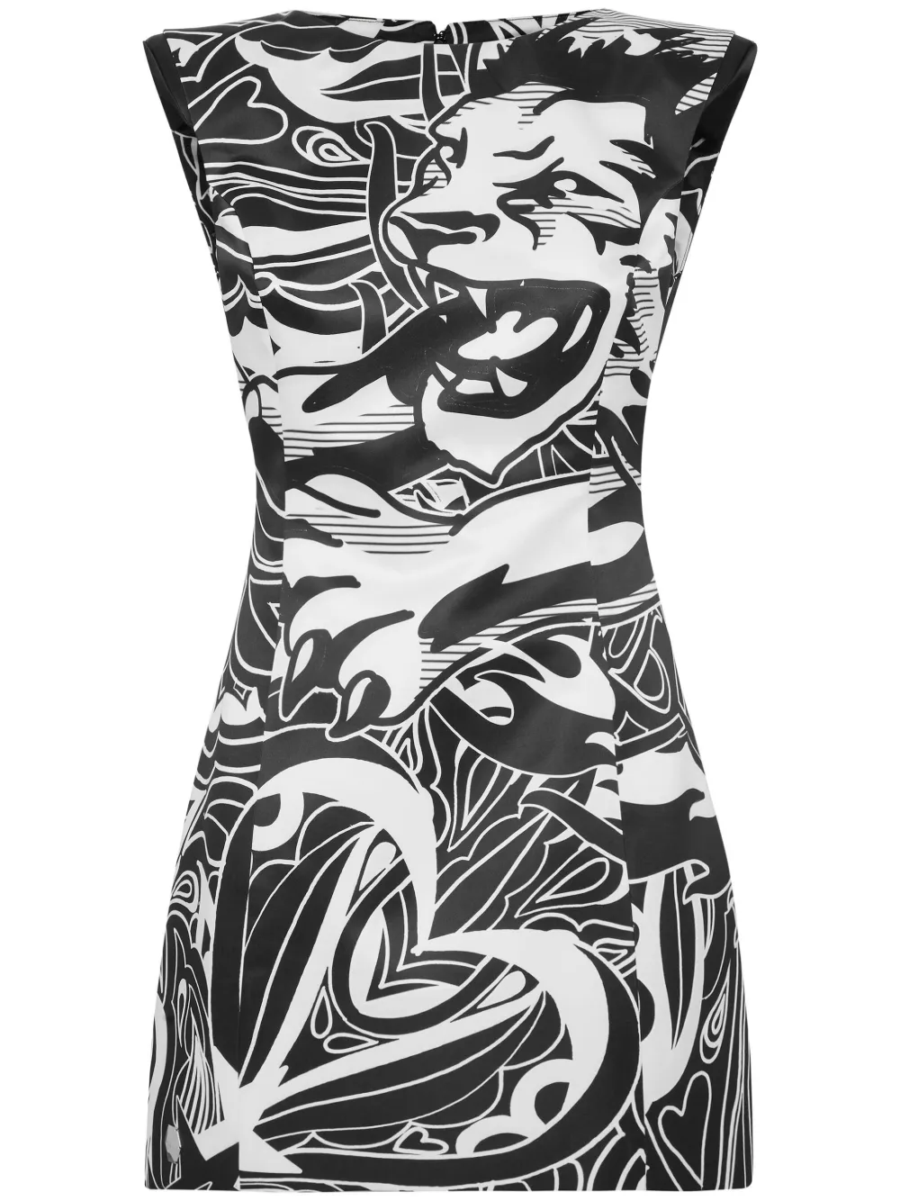 

Платье мини Duchesse с рукавами кап Philipp Plein, черный