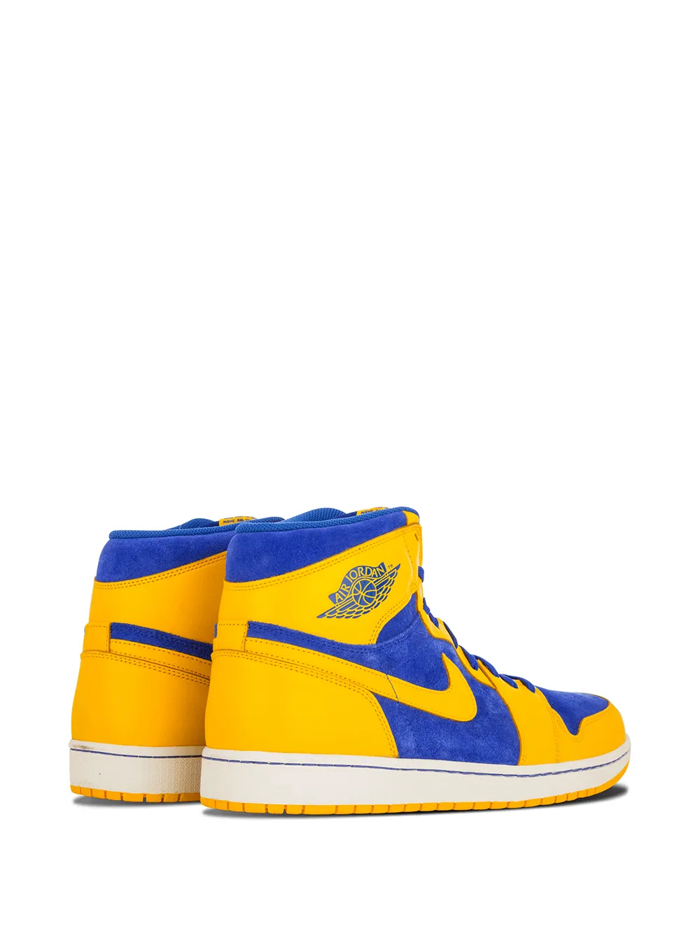 Кроссовки Air  1 Retro High OG Jordan, желтый — фото 3