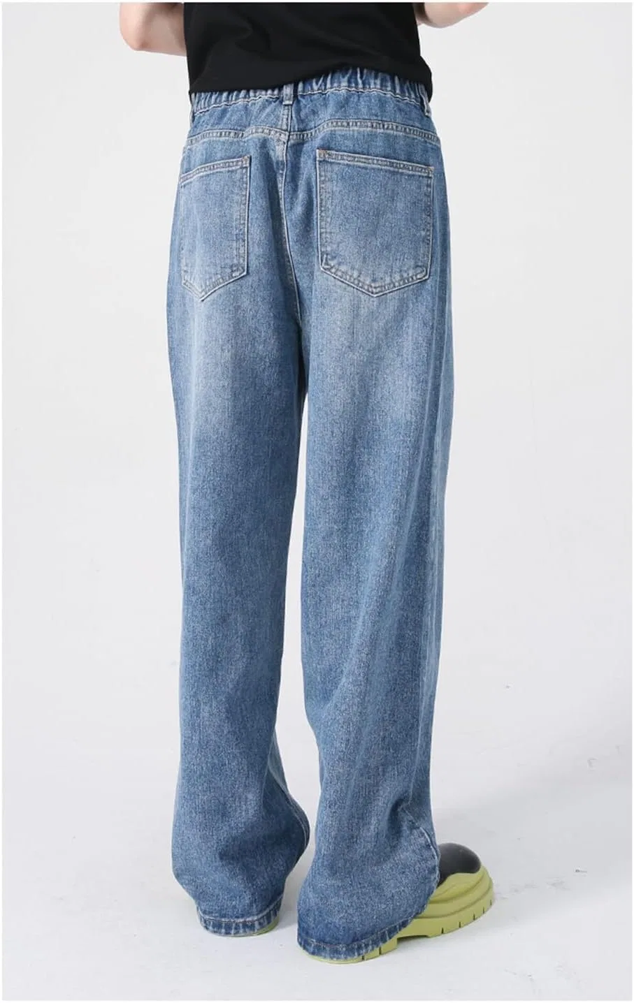 Джинсы свободные Straight Denim, Blue — фото 3
