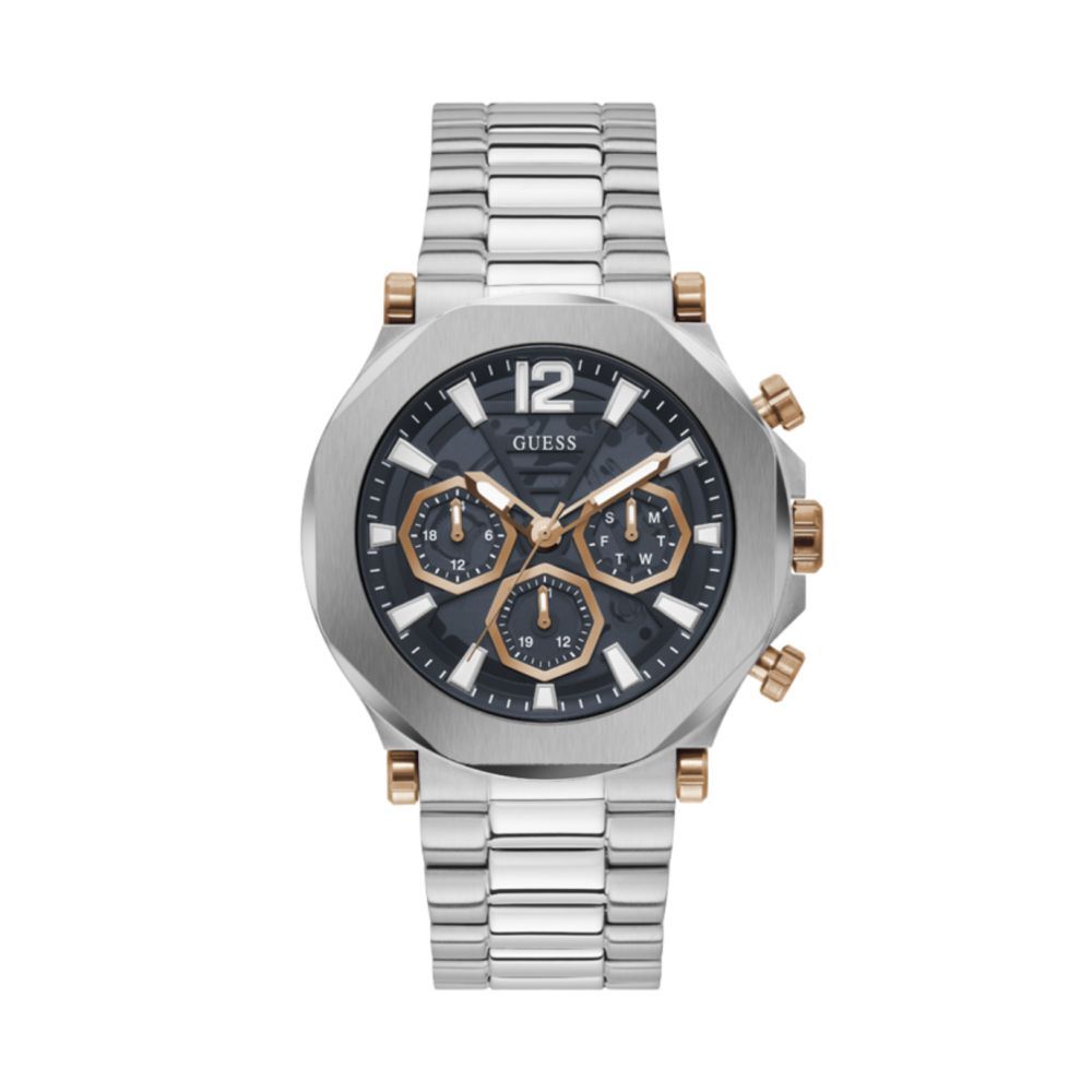 

Часы из серой нержавеющей стали Guess