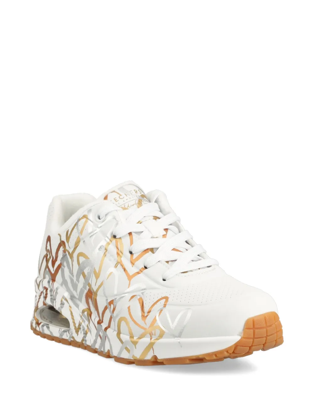 Кроссовки Uno Loving Love с принтом из коллаборации с JGoldcrown Skechers, белый — фото 2