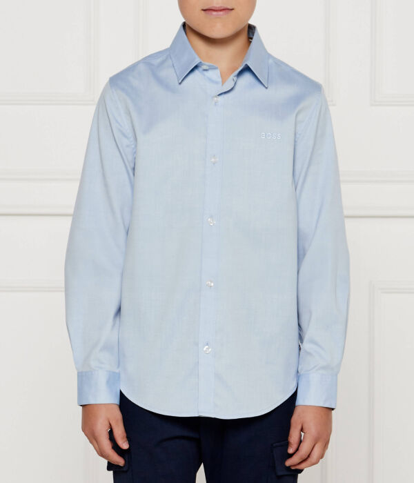 

Рубашка сорочка Regular fit Boss Kidswear, синий